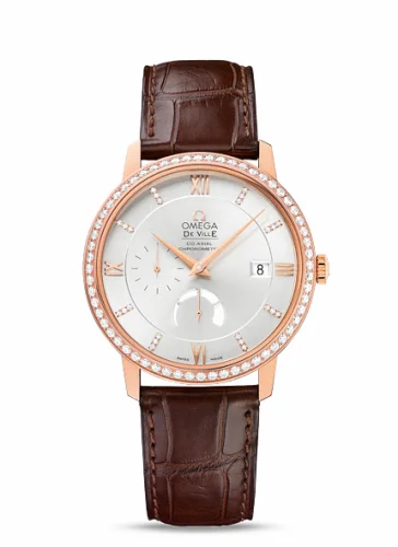 Omega De Ville Prestige Co-Axial 39.5 Power Reserve Red Gold / Silver / Diamond 424.58.40.21.52.002 (42458402152002)
